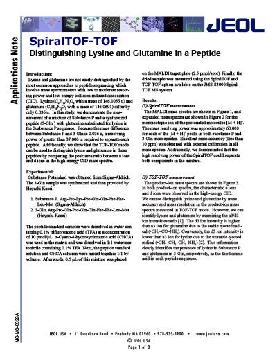 Apps Note Lysine and Glutamine in Peptide